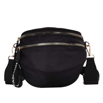Nylon Crossbody torba za žene – dvostruki zatvarač, trodimenzionalan vanjski dizajn, unutarnje pretince za telefon, ID i kartice, proljeće 2023