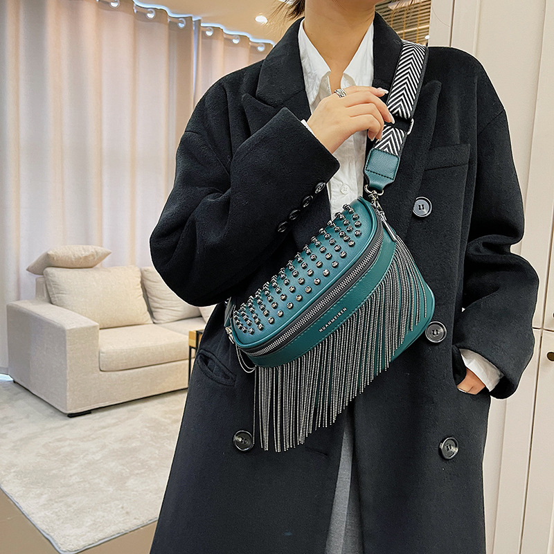 Ai Fashion PU crossbody torba s zatvaračem na zip, poliester podstava, unutarnji džepovi za telefon i ID