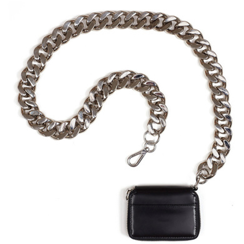 Ženska crossbody torba s debelim lancem, PU koža, mini novčanik