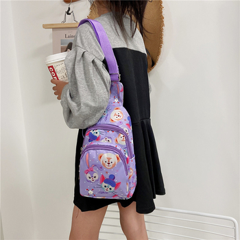 Dječja crossbody torba Stellalou, najlon, ovalni oblik, zatvaranje zipom, trodimenzionalna vanjska torba