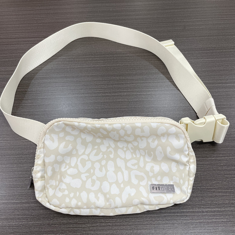 Torba za struk u Lulu stilu – mini sportska torba za trčanje i vožnju biciklom, vodootporan najlon, leopard uzorak, casual dizajn