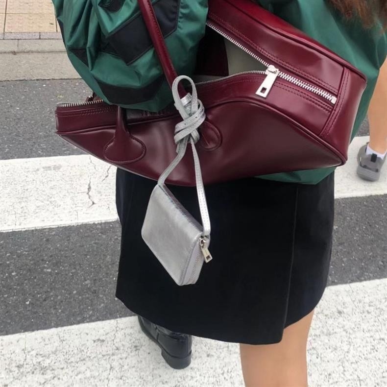 Ulična stil PU crossbody torba sa zatvaračem, džep za ID karticu, proljeće 2024, PU podstava, trodimenzionalna vanjska torba