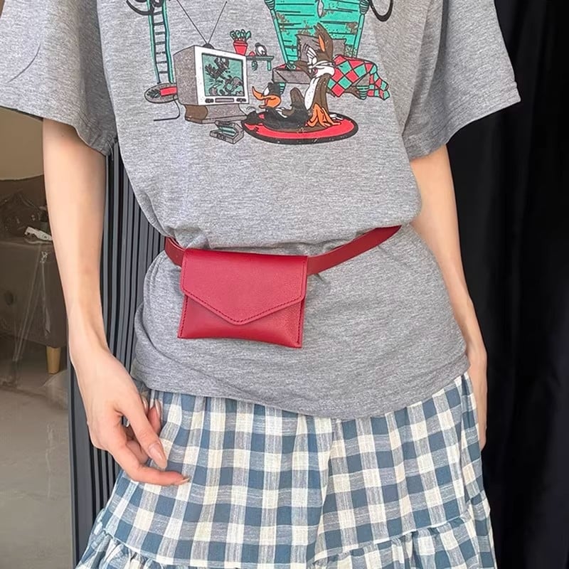 Ženska torba za struk od PU kože, kopča od legiranog metala i kopčom na klin, kod Y883, proljeće 2025, stil: poslovno, elegantno, jednostavno
