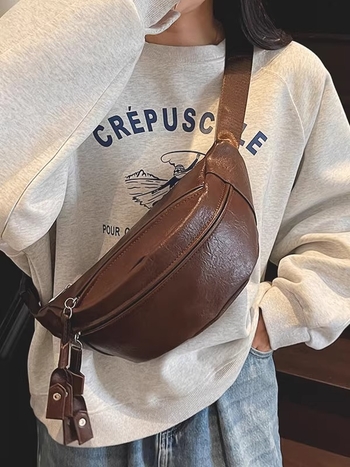 Gubaba PU kožna crossbody torba, unisex, urbani minimalistički stil, zatvaranje na zip, unutarnja džep s zatvaračem