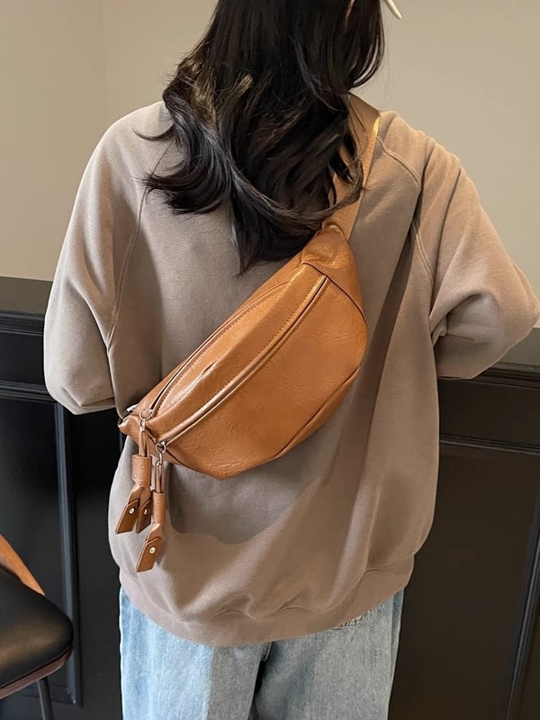 Gubaba PU kožna crossbody torba, unisex, urbani minimalistički stil, zatvaranje na zip, unutarnja džep s zatvaračem