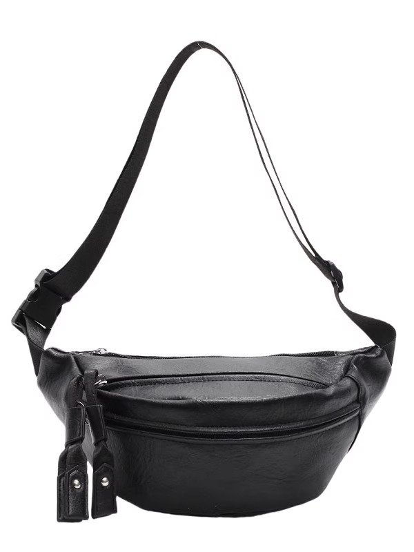 Gubaba PU kožna crossbody torba, unisex, urbani minimalistički stil, zatvaranje na zip, unutarnja džep s zatvaračem