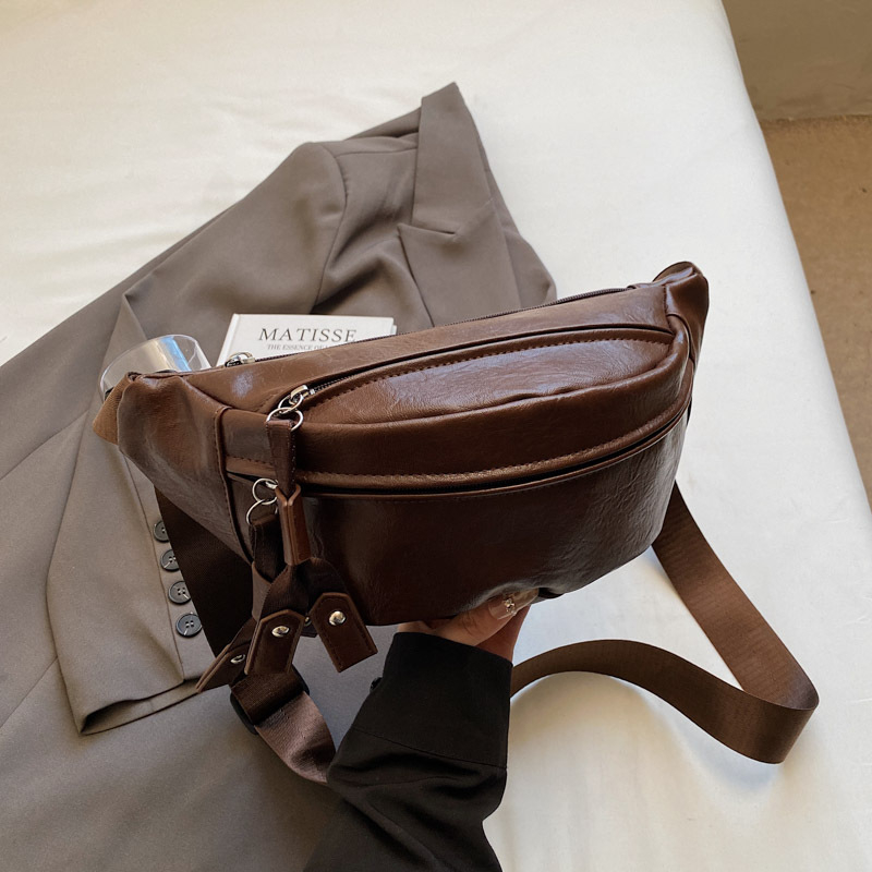 Gubaba PU kožna crossbody torba, unisex, urbani minimalistički stil, zatvaranje na zip, unutarnja džep s zatvaračem