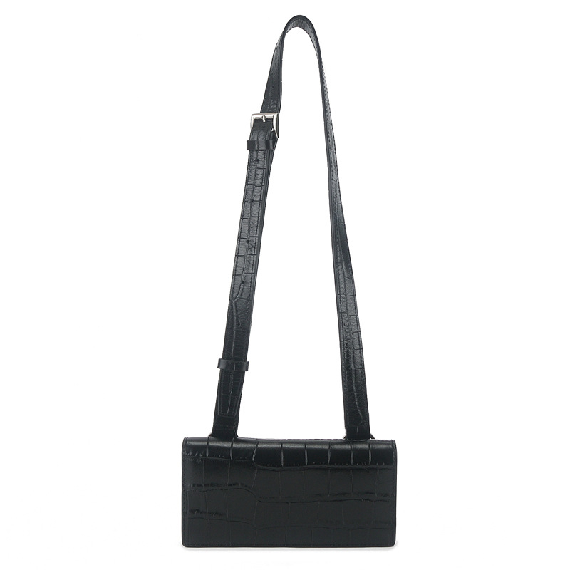 Pravougaona kožna tašna za struk s crossbody remenom; prvi sloj kravlje kože, podstava od kože, zatvarač s poklopcem, unutarnja džep za telefon, gradski stil jednostavnost, zimsko izdanje 2025