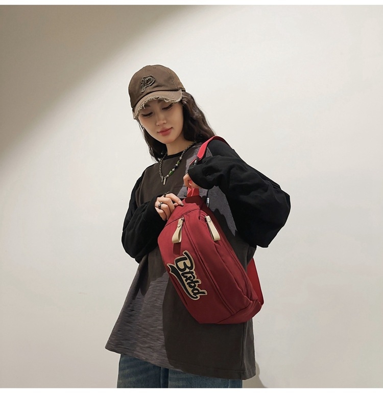 Nylon crossbody torba za svakodnevnu upotrebu – ulični stil (nylon • podstava od poliestera • zatvarač • džep za telefon)