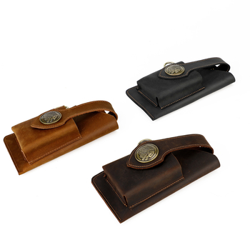 MaDonNo Muška torba za struk, Model 6101 — Prava koža, Prvi sloj teleće kože, Vodootporna