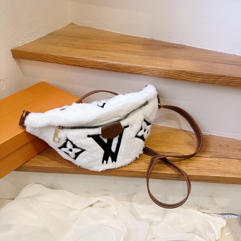 Torba u pojasu od kunićeve dlake s crossbody remenom, velika kapaciteta, zatvaranje na zip, poliester podstava, unutarnja džep za telefon