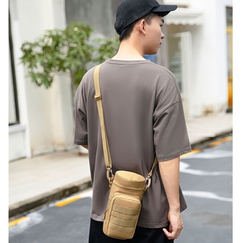 Vanjska torbica za bocu s izolacijskim držačem za čašu — višefunkcionalna preko ramena i pojasa, velika kapaciteta, Oxford tkanina