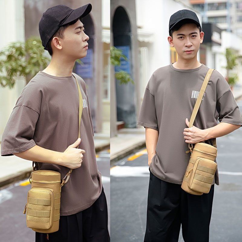 Vanjska torbica za bocu s izolacijskim držačem za čašu — višefunkcionalna preko ramena i pojasa, velika kapaciteta, Oxford tkanina