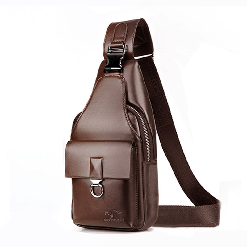 Muška prsna torba - PU koža, gradski stil, model D88, jednostavan uzorak, poliester podstava