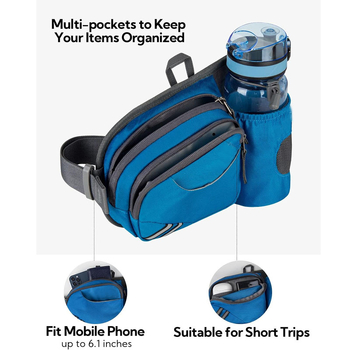 LOELY sportska pojas torba za vanjske aktivnosti – najlon, prozračna, ultralagana, pretinac za bocu