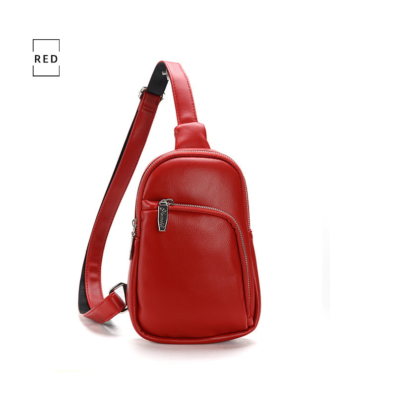 Ženska crossbody torba za pojas – PU materijal, gradski stil, poliester podstava, zatvarač, unutarnji džep sa zatvaračem i džep za mobitel.