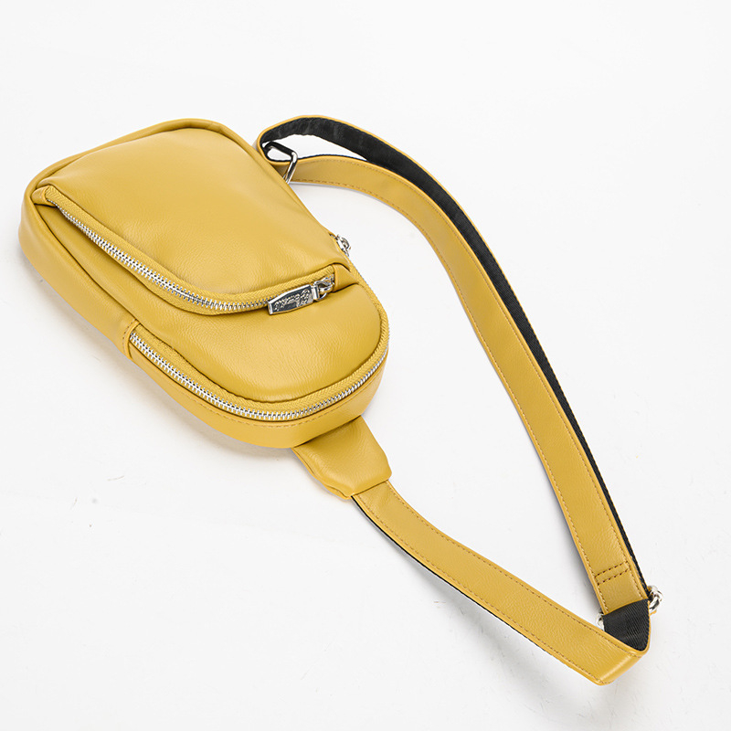 Ženska crossbody torba za pojas – PU materijal, gradski stil, poliester podstava, zatvarač, unutarnji džep sa zatvaračem i džep za mobitel.