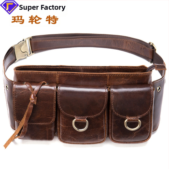 Férfi övtáska valódi bőrből, első osztályú marhabőrből, vízálló, kopásálló, bővíthető, modell 8952