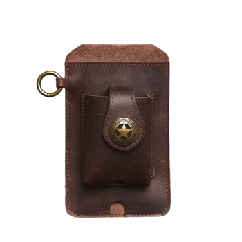 Férfi derék táska telefonhoz (Anyag: valódi bőr; Bőr típusa: első réteg; Funkció: kopásálló; Belső: marhabőr)