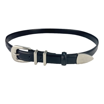 OurLegacy öv valódi bőrből, két rétegű, tűcsatú, ötvözetes csattal, mindenhez illik