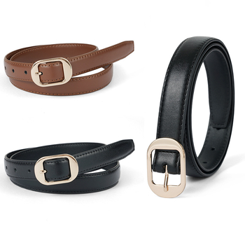 Женски колан – нов стил, универсален дизайн; PU материал; ширина 2–4 см; закопчаване със щракване; обков PU/имитационна кожа; модел на райета