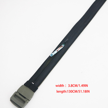 Nylon pénztárca öv belső zsebbel és cipzárral, 2-4 cm széles, műanyag csat, sima zárás, All-Match stílus