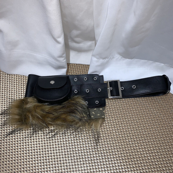 Zdarlbo PU mini derék-táska kapuzárással, PU bélés, dokumentum rekesz, háromdimenziós dizájn, mindennapi viselés, 2025 tavasz