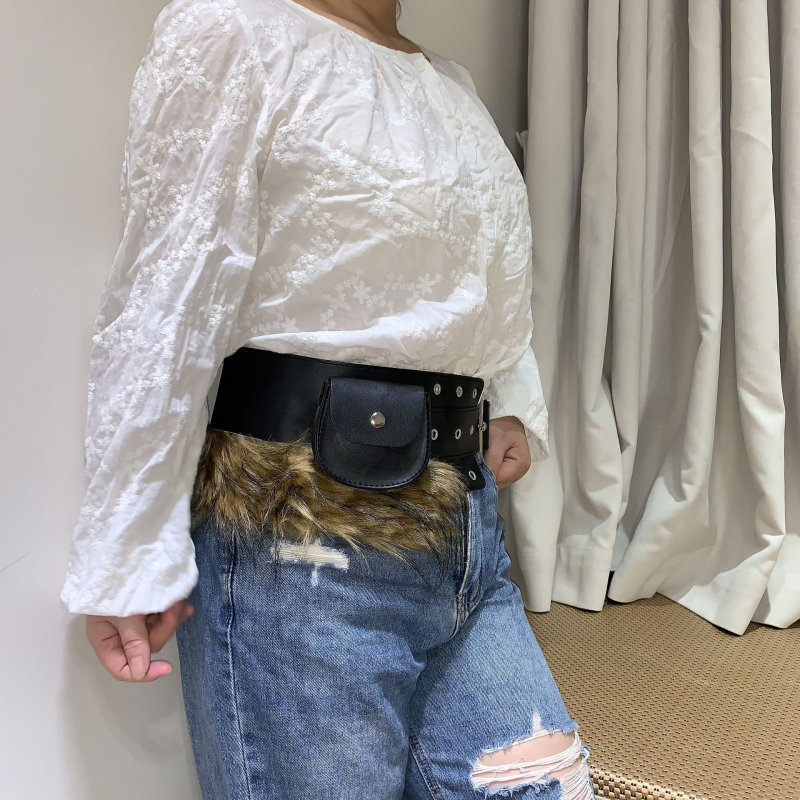 Zdarlbo PU mini derék-táska kapuzárással, PU bélés, dokumentum rekesz, háromdimenziós dizájn, mindennapi viselés, 2025 tavasz