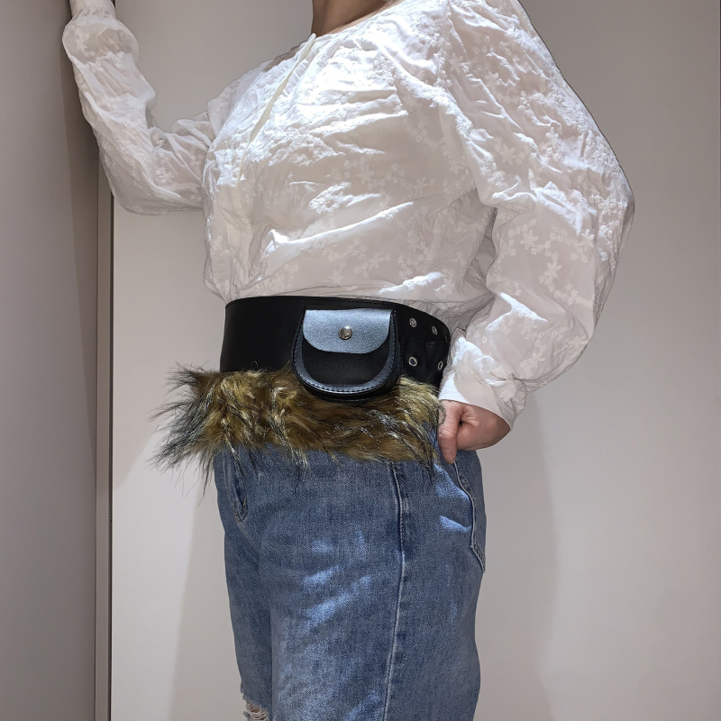 Zdarlbo PU mini derék-táska kapuzárással, PU bélés, dokumentum rekesz, háromdimenziós dizájn, mindennapi viselés, 2025 tavasz