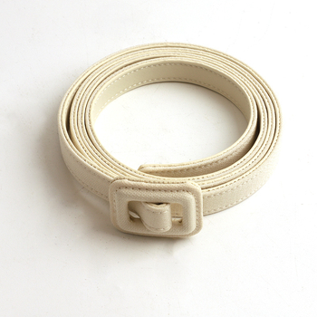 Ženski pojas, korejskog stila, tanka širina ispod 2 cm, kopča od cinkog legura, zatvaranje na gumb, materijal: Buga ovčja koža