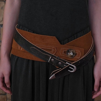 Кожен колан в ретро стил; Материал: PU кожа; Катарама: сплав; Затваряне: кука и лепенка; Ширина: над 4 см