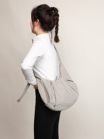 Krosbody torba, unisex, najlon tkanina, stil dumpling bag, zatvaranje zipom, unutarnji džep sa zipom