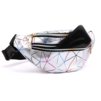 Juosmens-krūtinės krepšys gatvės stiliuje iš PU, užtrauktukas, poliesterio pamušalas, kišenė telefonui, ruduo 2025