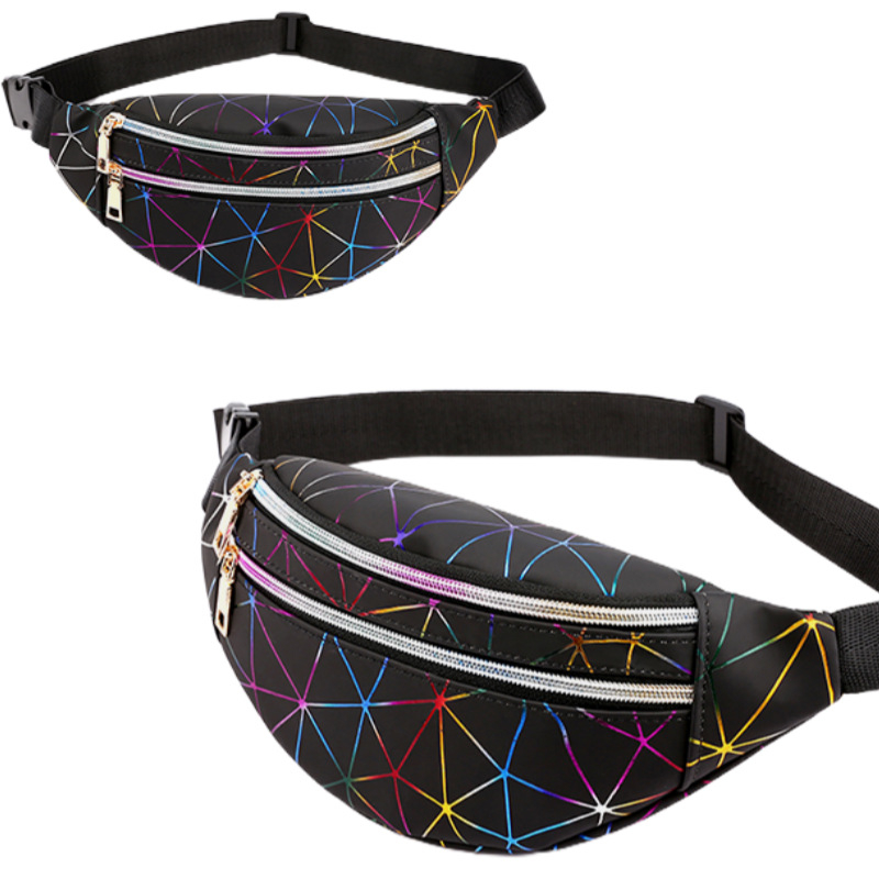 Juosmens-krūtinės krepšys gatvės stiliuje iš PU, užtrauktukas, poliesterio pamušalas, kišenė telefonui, ruduo 2025