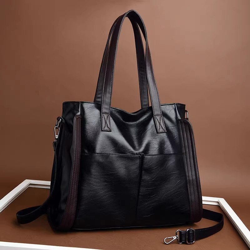 PU kožna torba za rame, unisex stil, pravokutnog oblika, zatvarač na zip, jedna naramenica