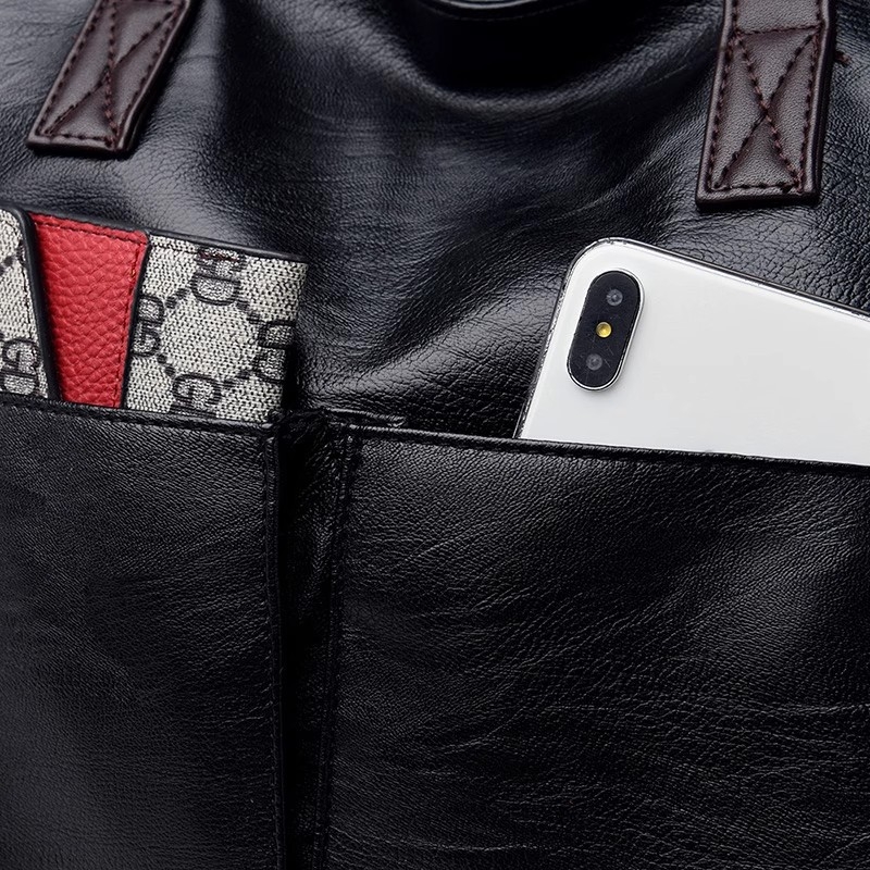 PU kožna torba za rame, unisex stil, pravokutnog oblika, zatvarač na zip, jedna naramenica