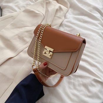 Ženska crossbody torba - gradski stil, PU koža, kvadratni oblik, zatvaranje zipom, jesen 2025