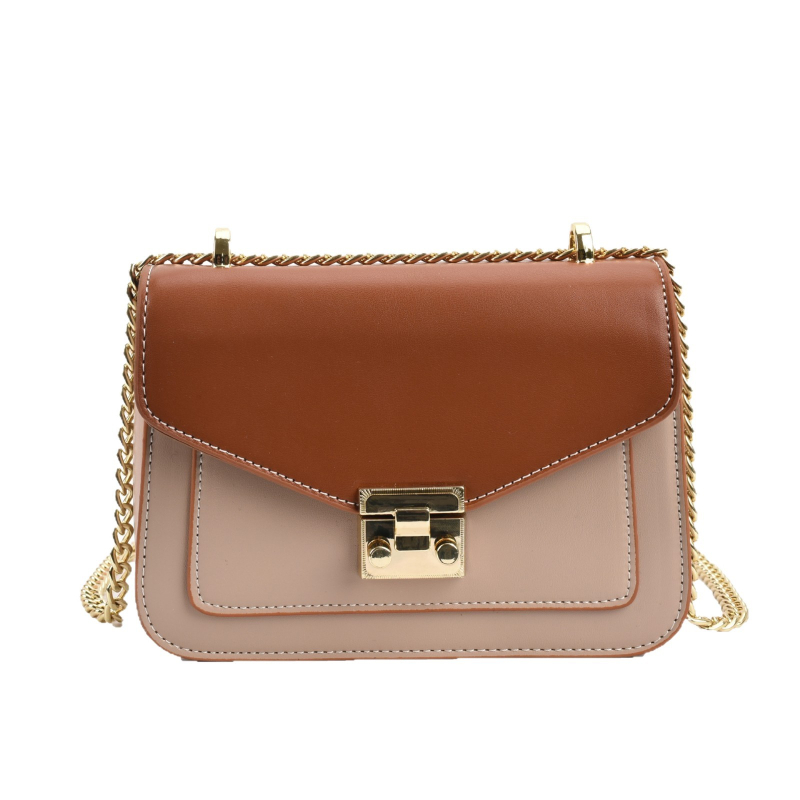 Ženska crossbody torba - gradski stil, PU koža, kvadratni oblik, zatvaranje zipom, jesen 2025
