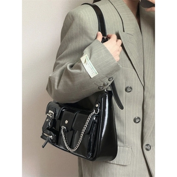 PU crossbody tote torba, stil ulične mode, zatvaranje zipom, vodoravni kvadratni oblik, jedna naramenica