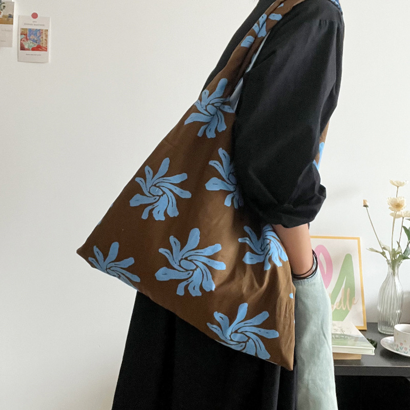 Torba tote velike kapacitete od pamuka s platnenom podlogom, vest-stil dizajn, unutarnje džepove: džep sa skrivenim zatvaračem, džep za telefon i ID