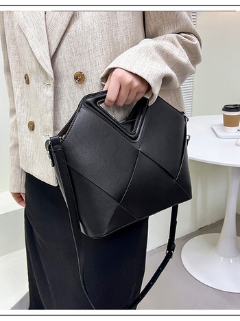 Crossbody torbica od PU kože, pleteni uzorak, vertikalni četvrtasti oblik, magnetsko zatvaranje, džep za telefon
