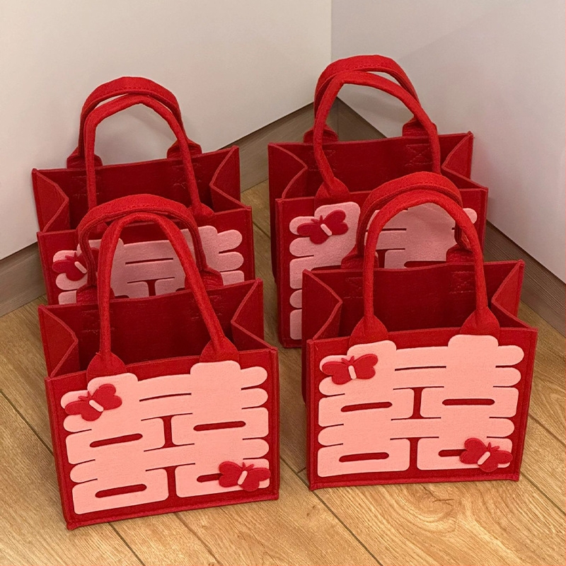 Kāzu suvenīru maisiņi ar tauriņa motīvu — netkāts filcs, karstās gravēšanas, svinīgs stils, Orun zīmols