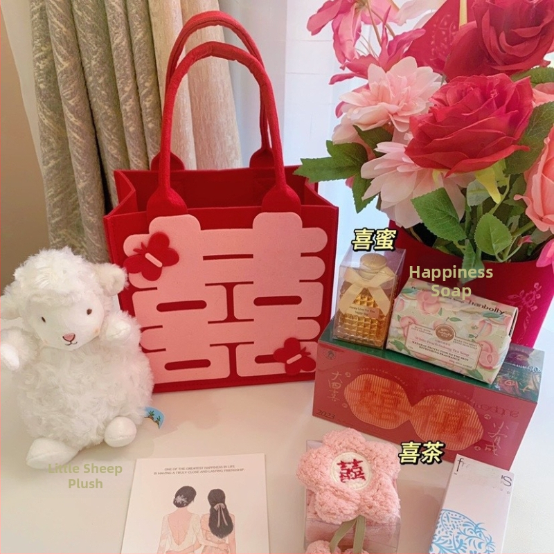 Kāzu suvenīru maisiņi ar tauriņa motīvu — netkāts filcs, karstās gravēšanas, svinīgs stils, Orun zīmols