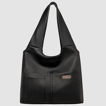 Torba za ramenu tip tote s unisex dizajnom u korejskom stilu, PU materijal, poliester podstava, vodoravni kvadratni oblik, magnetsko zatvaranje, unutarnja pretinica za mobitel