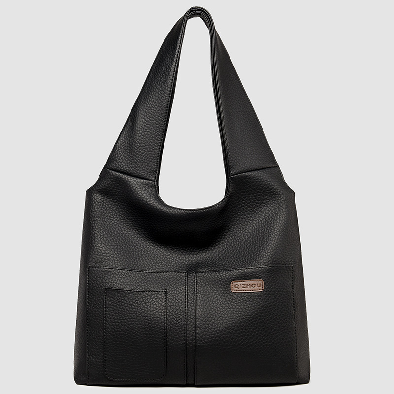 Torba za ramenu tip tote s unisex dizajnom u korejskom stilu, PU materijal, poliester podstava, vodoravni kvadratni oblik, magnetsko zatvaranje, unutarnja pretinica za mobitel
