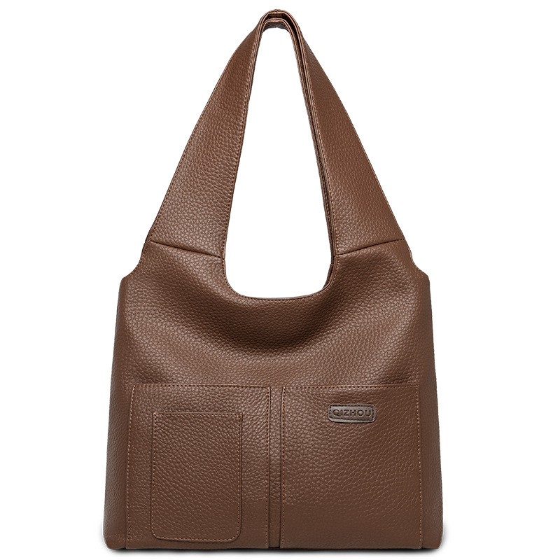 Torba za ramenu tip tote s unisex dizajnom u korejskom stilu, PU materijal, poliester podstava, vodoravni kvadratni oblik, magnetsko zatvaranje, unutarnja pretinica za mobitel