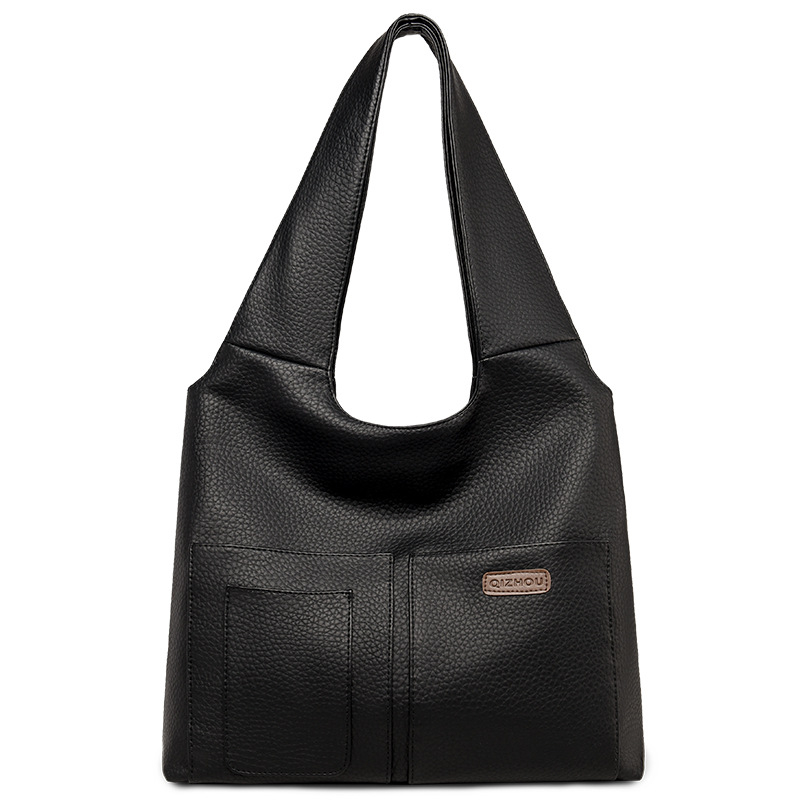 Torba za ramenu tip tote s unisex dizajnom u korejskom stilu, PU materijal, poliester podstava, vodoravni kvadratni oblik, magnetsko zatvaranje, unutarnja pretinica za mobitel