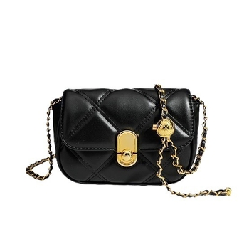Mini PU crossbody torba s dijamantnim šivanjem, lančani remen, unutarnja džep s zatvaračem