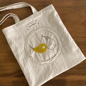 Tote чанта от памук и лен, градски стил, с джоб на цип и полиестер подплата, вертикална квадратна форма