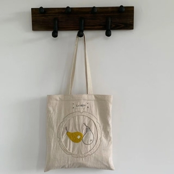 Tote чанта от памук и лен, градски стил, с джоб на цип и полиестер подплата, вертикална квадратна форма